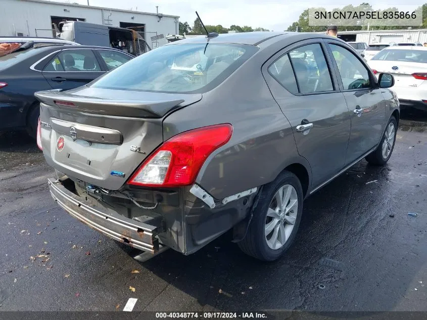 2014 Nissan Versa 1.6 Sl VIN: 3N1CN7AP5EL835866 Lot: 40348774