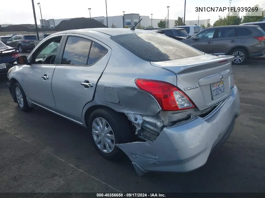 2015 Nissan Versa 1.6 Sv VIN: 3N1CN7AP1FL939269 Lot: 40356658