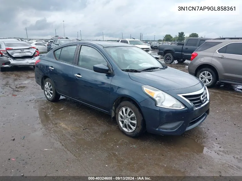 2016 Nissan Versa 1.6 Sv VIN: 3N1CN7AP9GL858361 Lot: 40324605