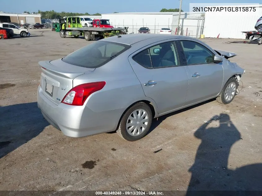 3N1CN7AP1GL815875 2016 Nissan Versa 1.6 S/1.6 S+/1.6 Sl/1.6 Sv