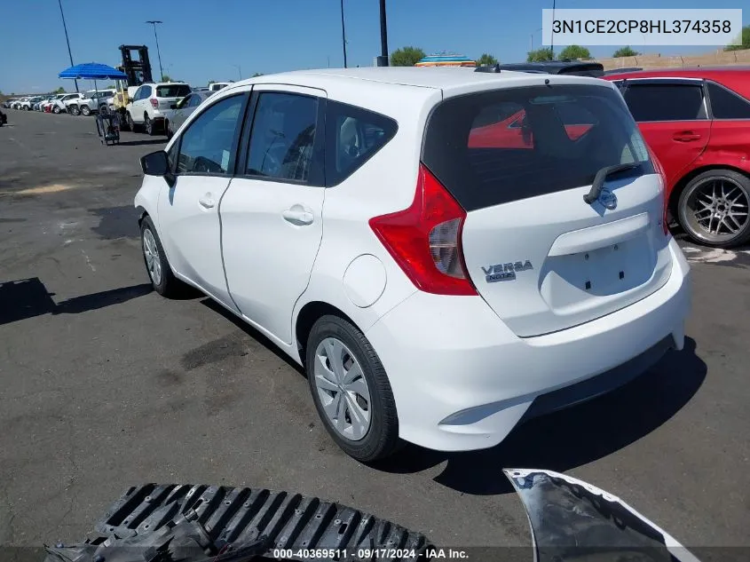 2017 Nissan Versa Note Sv VIN: 3N1CE2CP8HL374358 Lot: 40369511