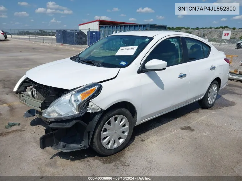 2018 Nissan Versa 1.6 Sv VIN: 3N1CN7AP4JL852300 Lot: 40336886