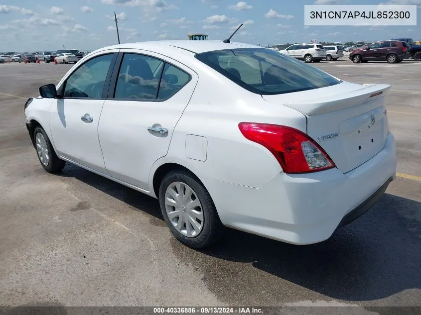 2018 Nissan Versa 1.6 Sv VIN: 3N1CN7AP4JL852300 Lot: 40336886