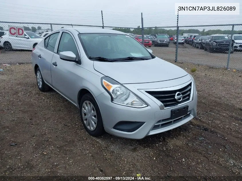 3N1CN7AP3JL826089 2018 Nissan Versa 1.6 S+