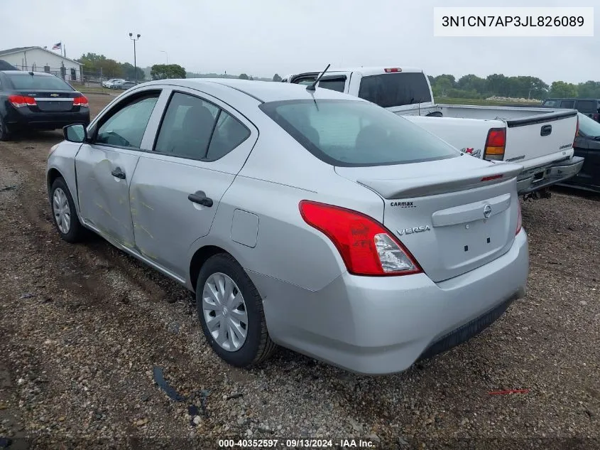 3N1CN7AP3JL826089 2018 Nissan Versa 1.6 S+