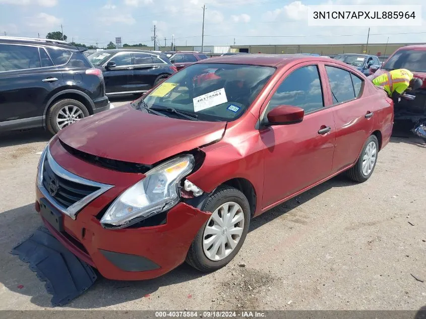 2018 Nissan Versa S/S Plus/Sv/Sl VIN: 3N1CN7APXJL885964 Lot: 40375584