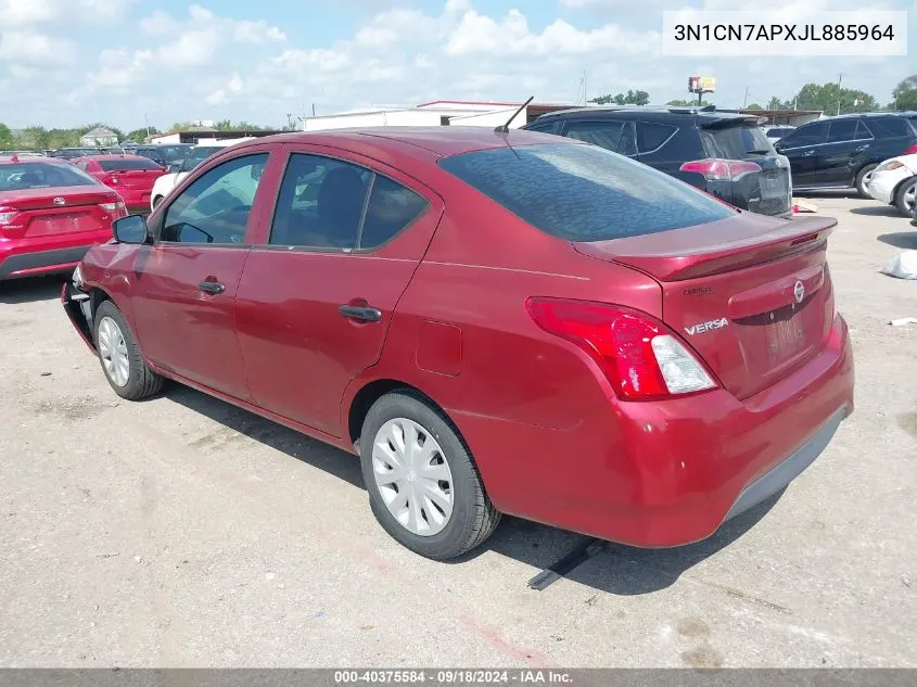 3N1CN7APXJL885964 2018 Nissan Versa S/S Plus/Sv/Sl