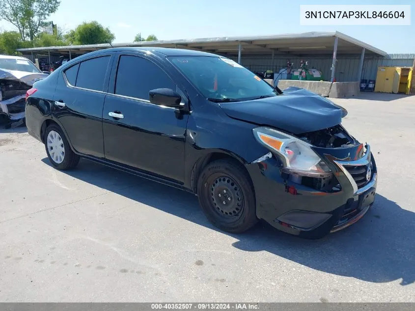 2019 Nissan Versa 1.6 Sv VIN: 3N1CN7AP3KL846604 Lot: 40352507