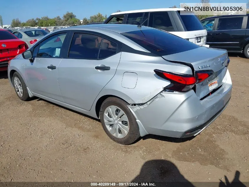 3N1CN8BV0LL905306 2020 Nissan Versa S 5-Speed Manual Transmission