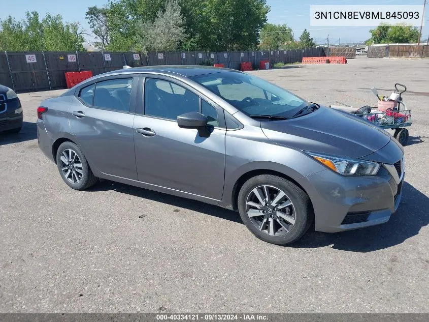 2021 Nissan Versa Sv Xtronic Cvt VIN: 3N1CN8EV8ML845093 Lot: 40334121