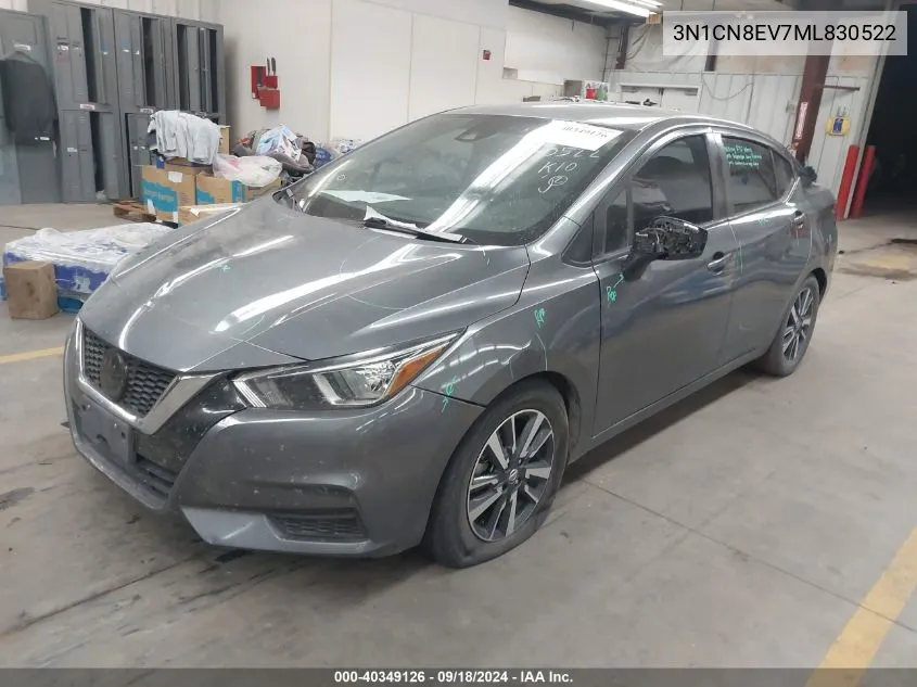 3N1CN8EV7ML830522 2021 Nissan Versa Sv