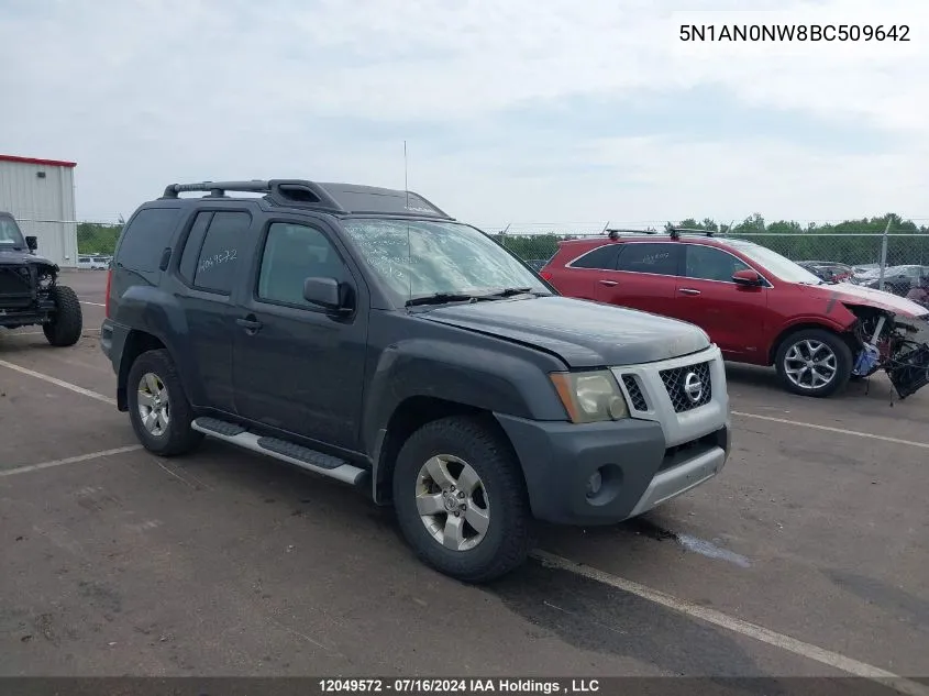 2011 Nissan Xterra Off Road/S/Se VIN: 5N1AN0NW8BC509642 Lot: 12049572