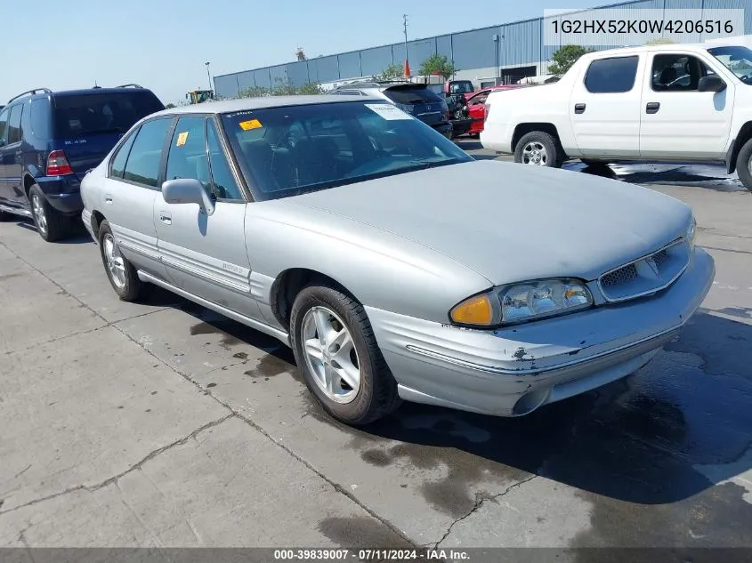 1998 Pontiac Bonneville Se VIN: 1G2HX52K0W4206516 Lot: 39839007