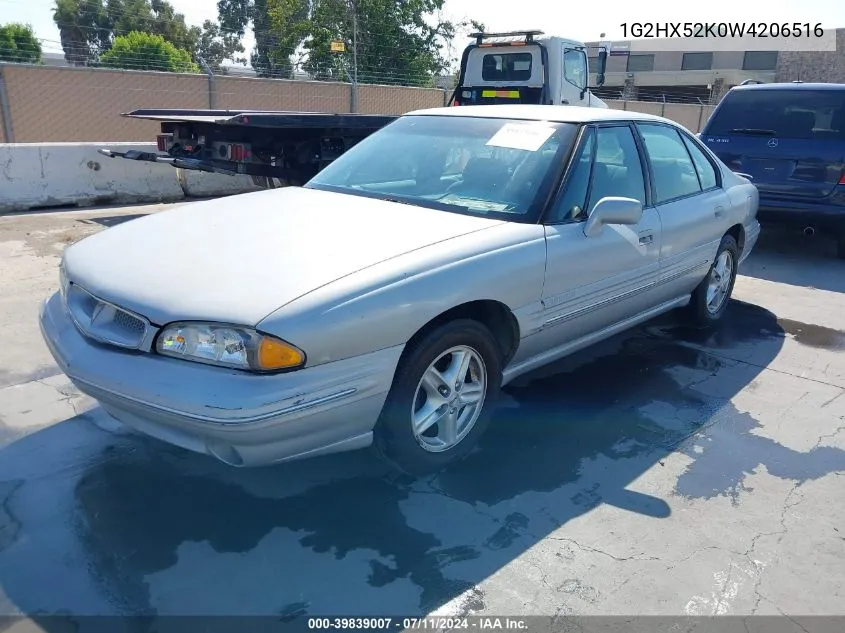 1998 Pontiac Bonneville Se VIN: 1G2HX52K0W4206516 Lot: 39839007