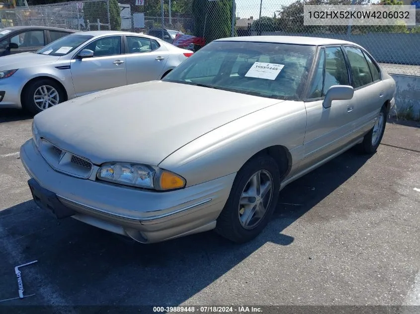 1998 Pontiac Bonneville Se VIN: 1G2HX52K0W4206032 Lot: 39889448