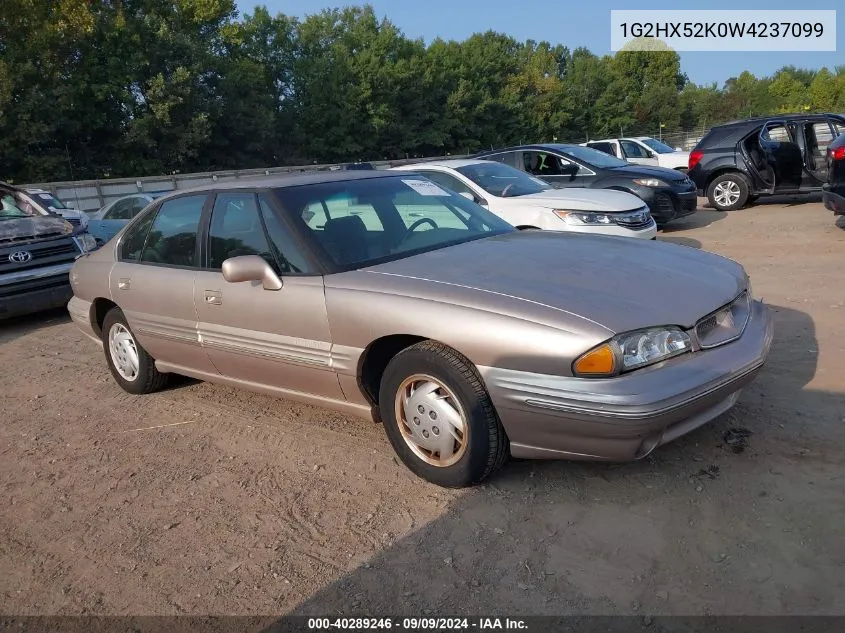 1998 Pontiac Bonneville Se VIN: 1G2HX52K0W4237099 Lot: 40289246