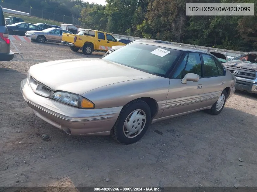 1998 Pontiac Bonneville Se VIN: 1G2HX52K0W4237099 Lot: 40289246