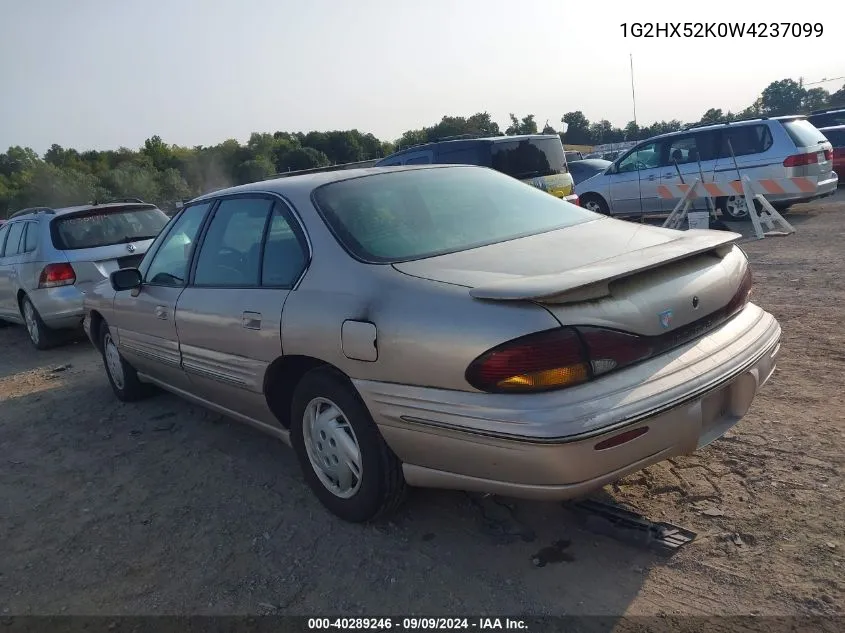 1998 Pontiac Bonneville Se VIN: 1G2HX52K0W4237099 Lot: 40289246