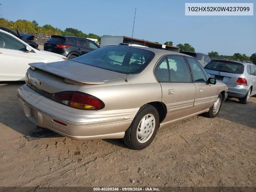 1998 Pontiac Bonneville Se VIN: 1G2HX52K0W4237099 Lot: 40289246