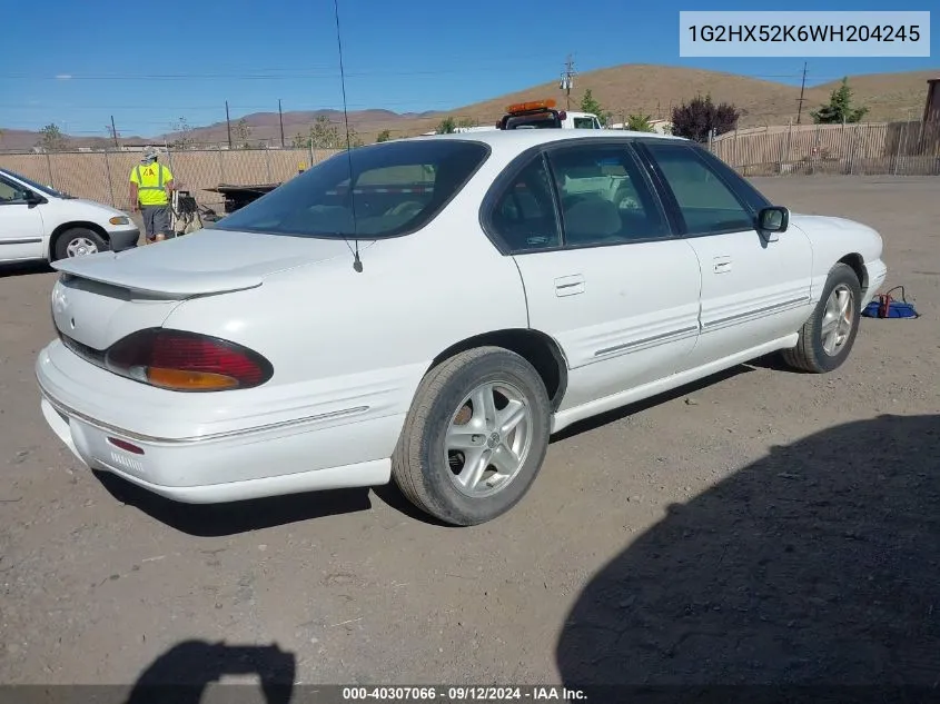 1998 Pontiac Bonneville Se VIN: 1G2HX52K6WH204245 Lot: 40307066