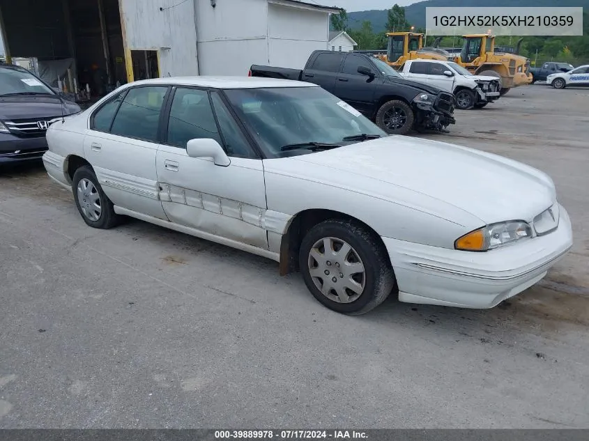 1999 Pontiac Bonneville Se VIN: 1G2HX52K5XH210359 Lot: 39889978