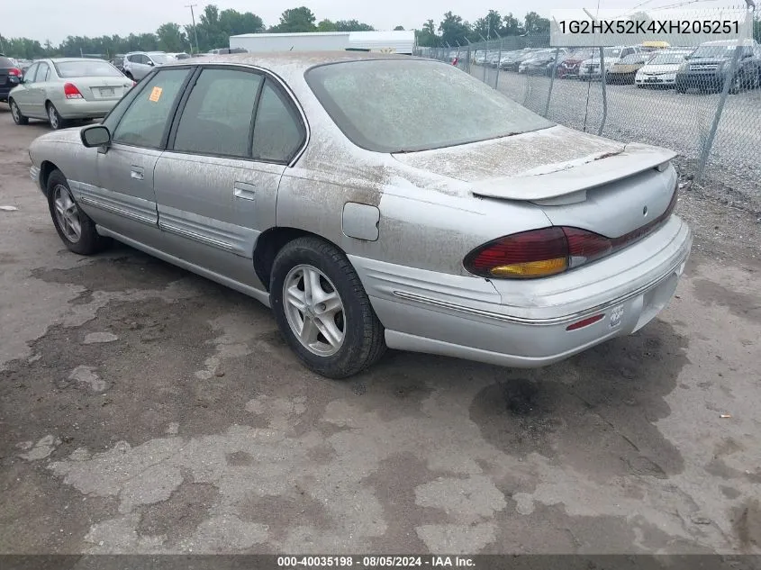 1999 Pontiac Bonneville Se VIN: 1G2HX52K4XH205251 Lot: 40035198