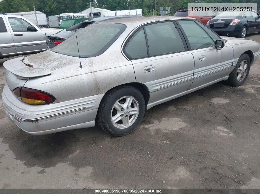 1999 Pontiac Bonneville Se VIN: 1G2HX52K4XH205251 Lot: 40035198