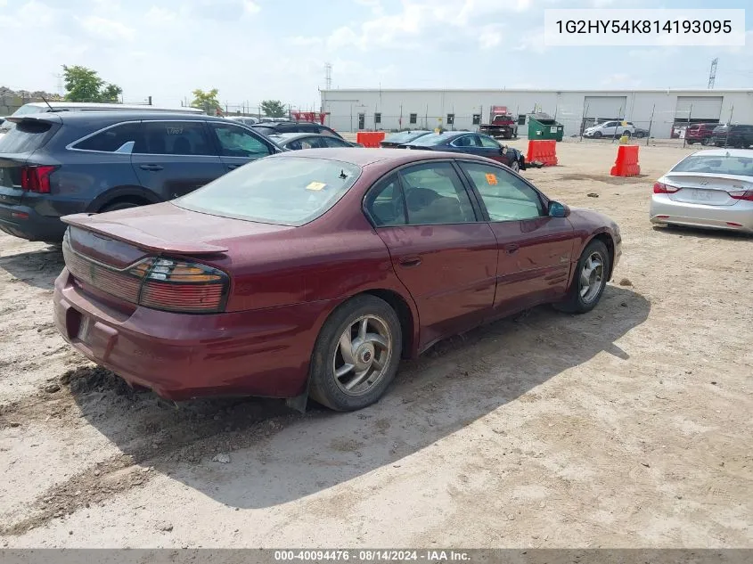 2001 Pontiac Bonneville Sle VIN: 1G2HY54K814193095 Lot: 40094476