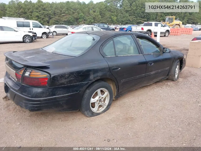 2001 Pontiac Bonneville Se VIN: 1G2HX54K214263791 Lot: 40311241