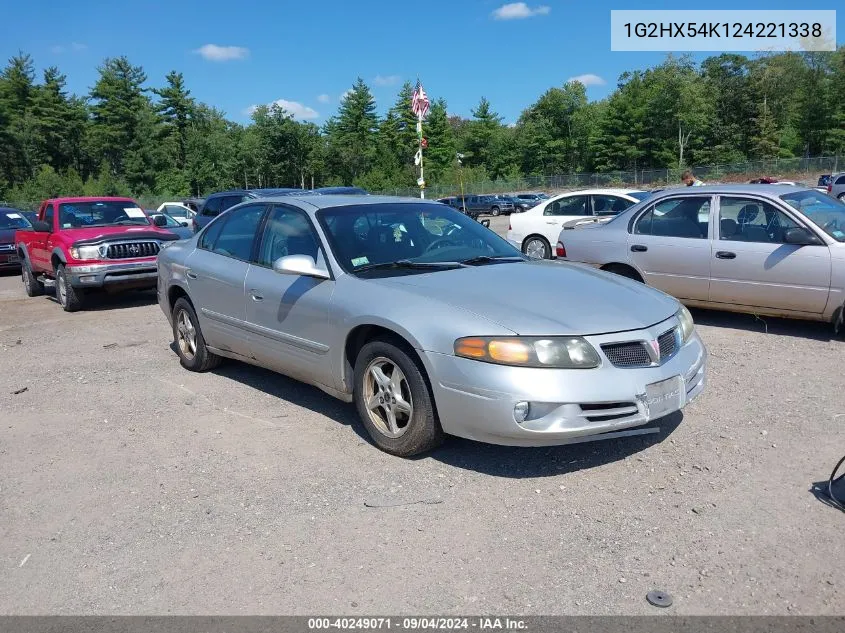 2002 Pontiac Bonneville Se VIN: 1G2HX54K124221338 Lot: 40249071