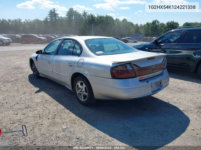 2002 Pontiac Bonneville Se VIN: 1G2HX54K124221338 Lot: 40249071