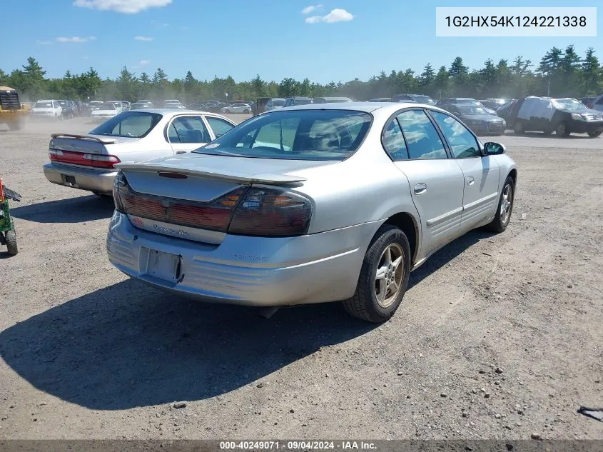 2002 Pontiac Bonneville Se VIN: 1G2HX54K124221338 Lot: 40249071