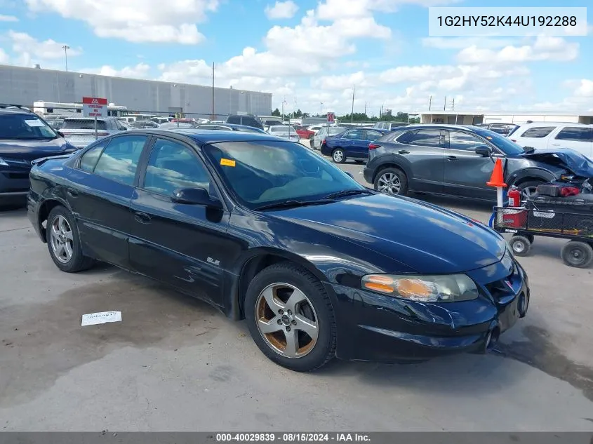 2004 Pontiac Bonneville Sle VIN: 1G2HY52K44U192288 Lot: 40029839