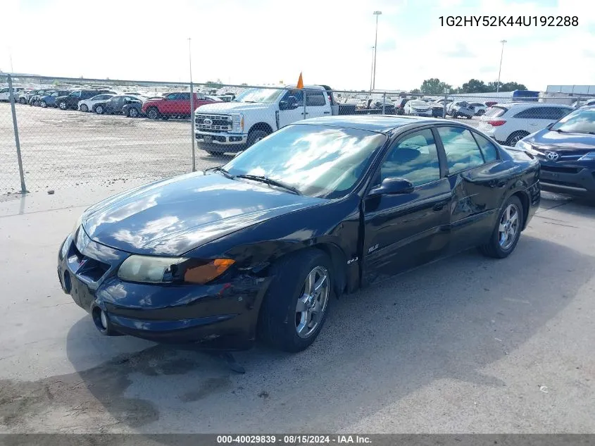 2004 Pontiac Bonneville Sle VIN: 1G2HY52K44U192288 Lot: 40029839