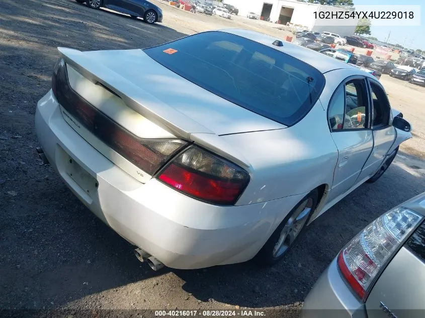 2004 Pontiac Bonneville Gxp VIN: 1G2HZ54YX4U229018 Lot: 40216017