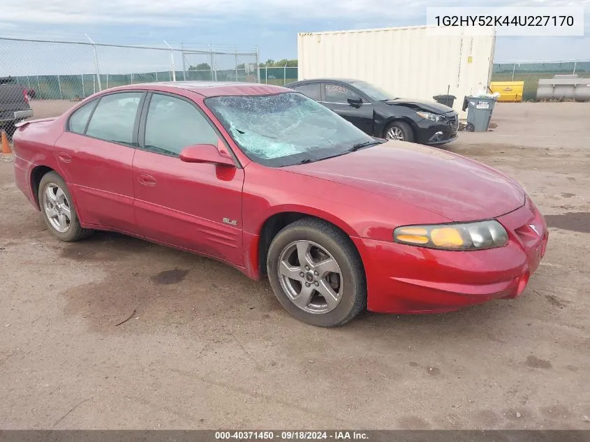 1G2HY52K44U227170 2004 Pontiac Bonneville Sle