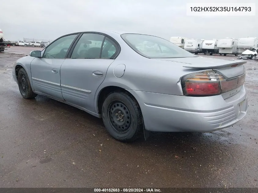 2005 Pontiac Bonneville Se VIN: 1G2HX52K35U164793 Lot: 40152683