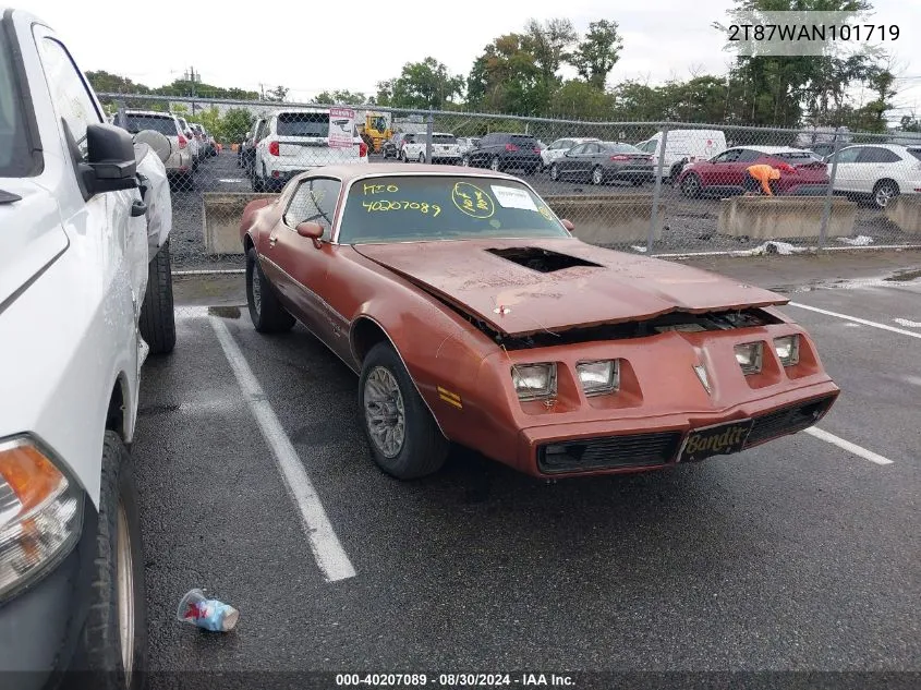 1980 Pontiac Firebird VIN: 2T87WAN101719 Lot: 40207089