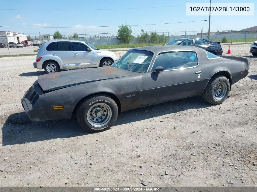 1G2AT87A2BL143000 1981 Pontiac Firebird Esprit