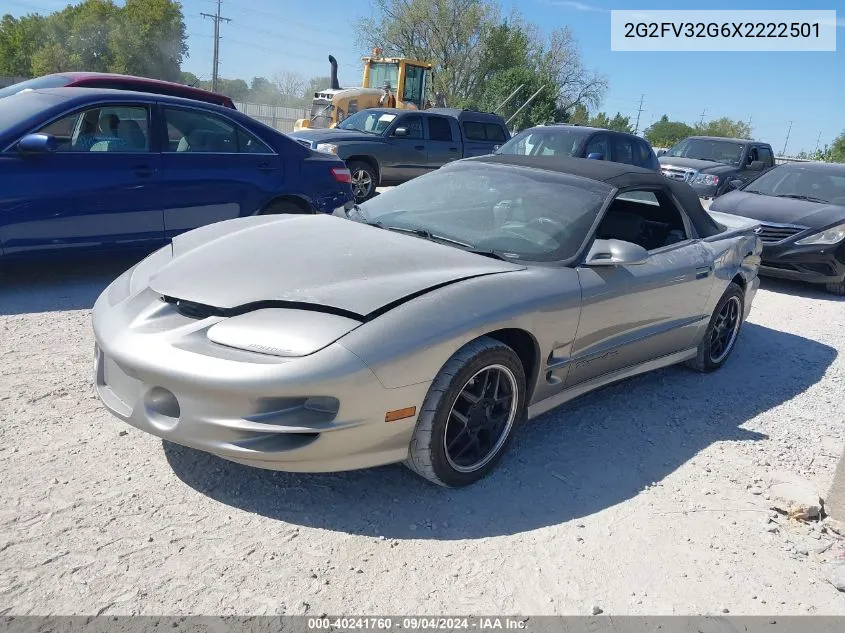 1999 Pontiac Firebird Trans Am VIN: 2G2FV32G6X2222501 Lot: 40241760