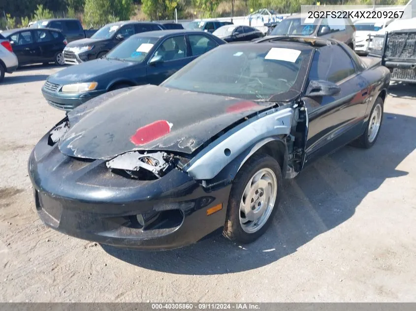 1999 Pontiac Firebird VIN: 2G2FS22K4X2209267 Lot: 40305860