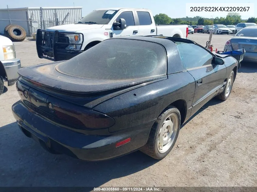 1999 Pontiac Firebird VIN: 2G2FS22K4X2209267 Lot: 40305860