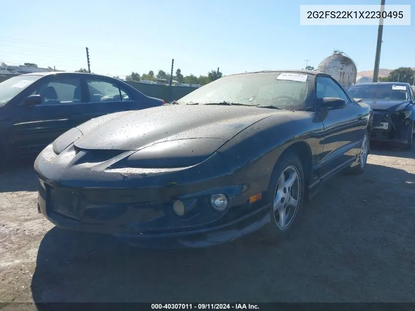 1999 Pontiac Firebird VIN: 2G2FS22K1X2230495 Lot: 40307011