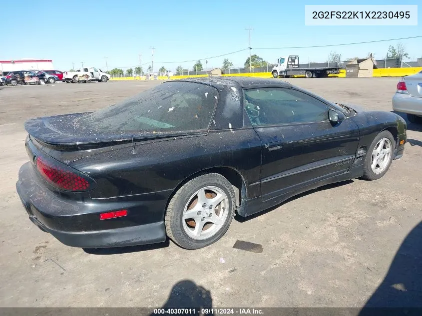 1999 Pontiac Firebird VIN: 2G2FS22K1X2230495 Lot: 40307011