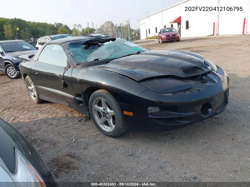 2001 Pontiac Firebird Formula/Trans Am VIN: 2G2FV22G412106795 Lot: 40302453