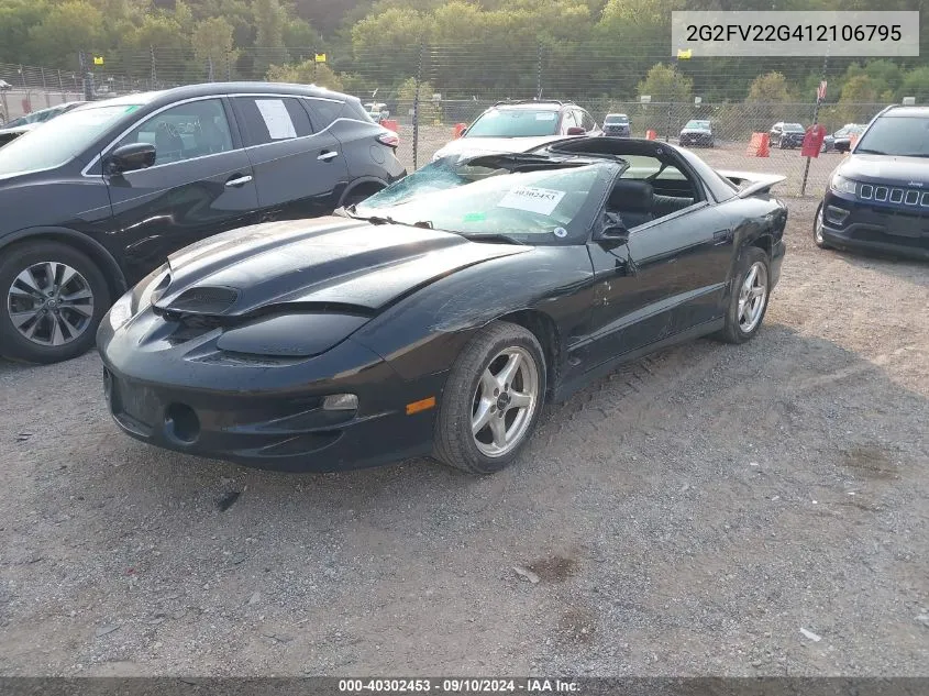 2001 Pontiac Firebird Formula/Trans Am VIN: 2G2FV22G412106795 Lot: 40302453