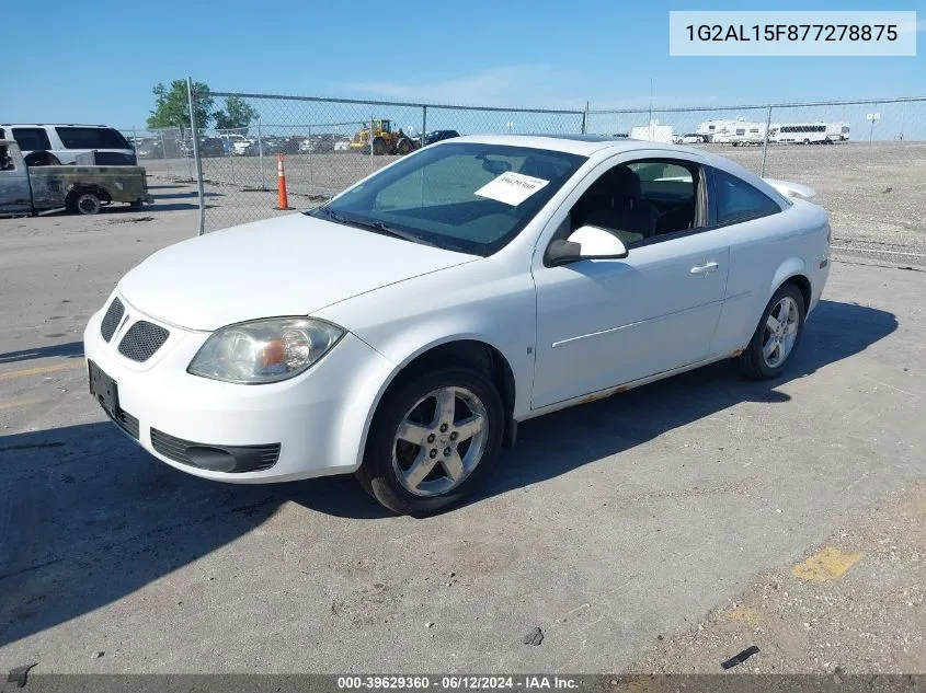 2007 Pontiac G5 VIN: 1G2AL15F877278875 Lot: 39629360