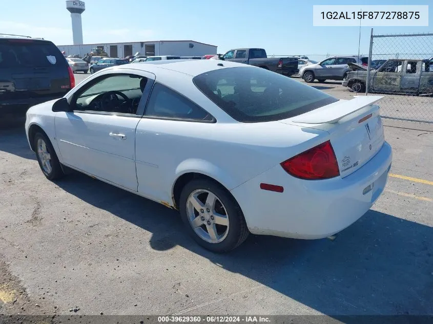 1G2AL15F877278875 2007 Pontiac G5