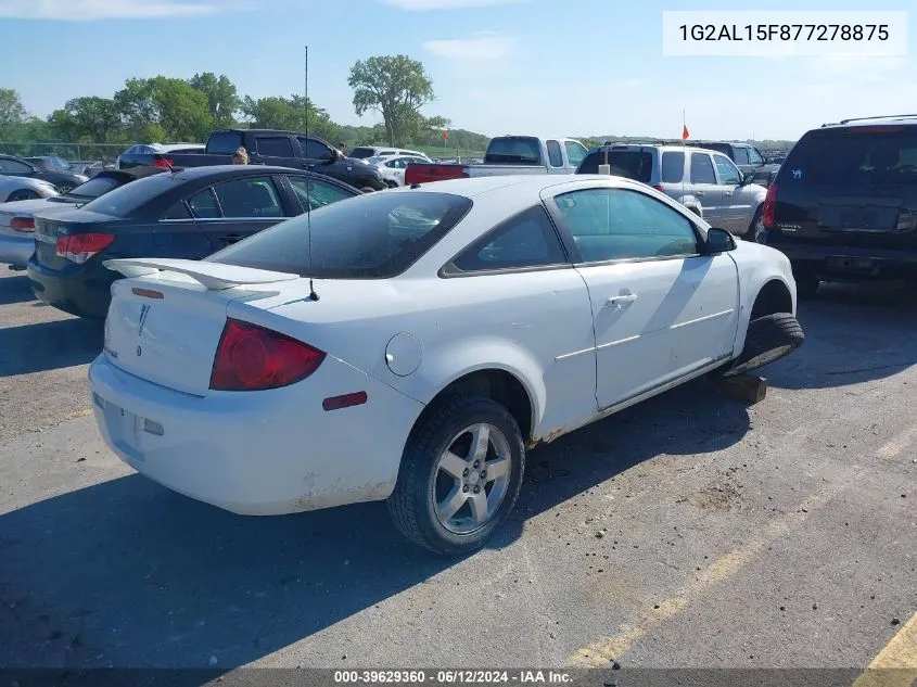 2007 Pontiac G5 VIN: 1G2AL15F877278875 Lot: 39629360