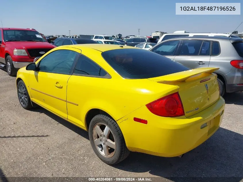 2008 Pontiac G5 VIN: 1G2AL18F487196526 Lot: 40204061